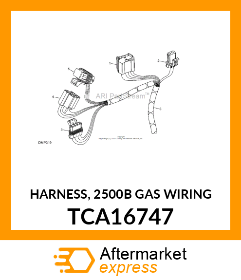 HARNESS, 2500B GAS WIRING TCA16747