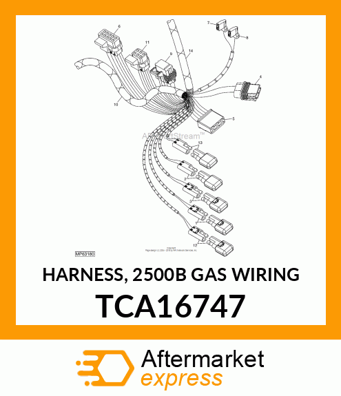 HARNESS, 2500B GAS WIRING TCA16747