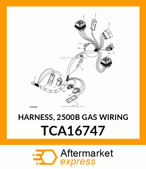 HARNESS, 2500B GAS WIRING TCA16747