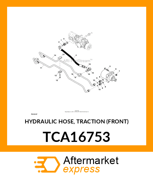 HYDRAULIC HOSE, TRACTION (FRONT) TCA16753