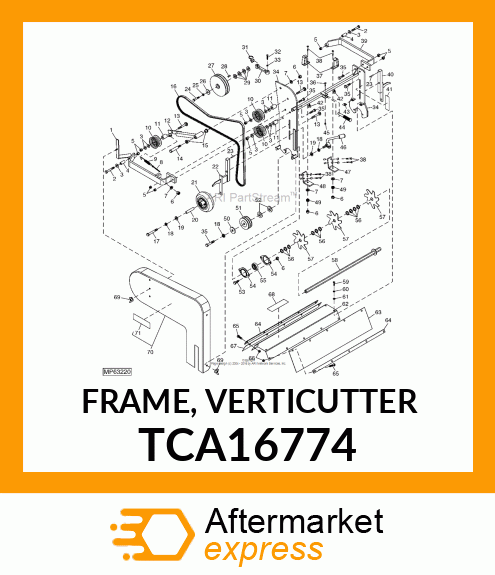 FRAME, VERTICUTTER TCA16774