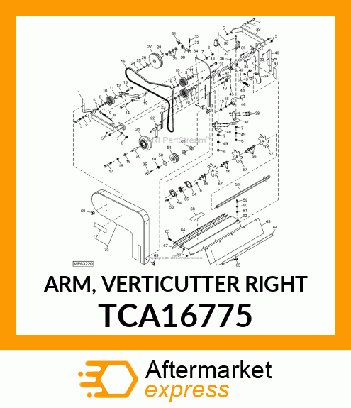 ARM, VERTICUTTER RIGHT TCA16775