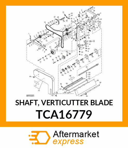 SHAFT, VERTICUTTER BLADE TCA16779