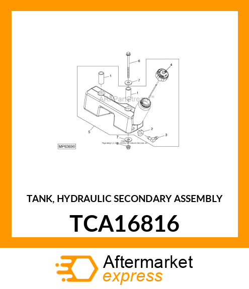 TANK, HYDRAULIC SECONDARY ASSEMBLY TCA16816