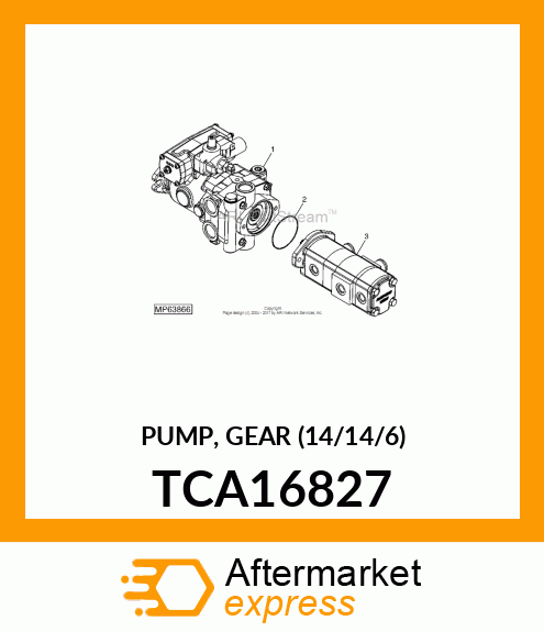 PUMP, GEAR (14/14/6) TCA16827