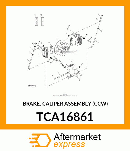 BRAKE, CALIPER ASSEMBLY (CCW) TCA16861