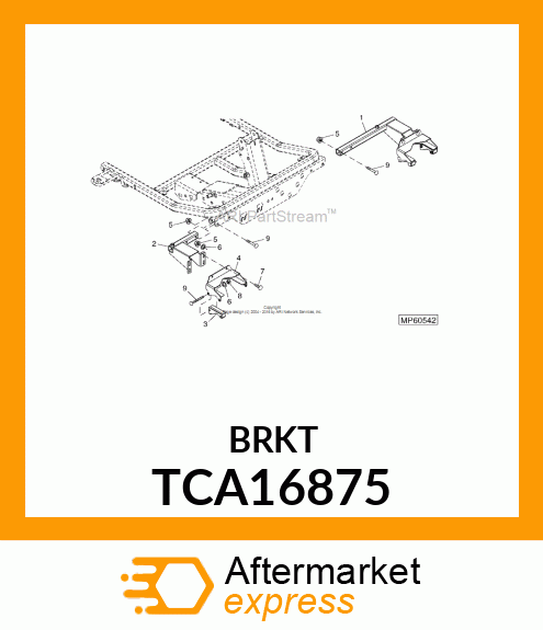 BRACKET, WELDED YOKE STOP, LH TCA16875