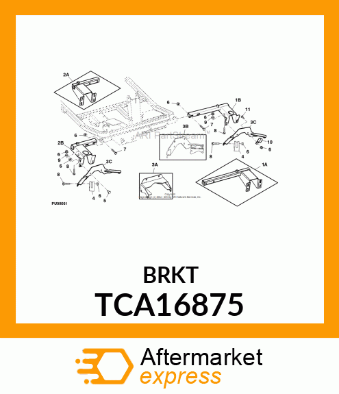 BRACKET, WELDED YOKE STOP, LH TCA16875