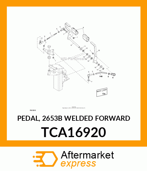 PEDAL, 2653B WELDED FORWARD TCA16920