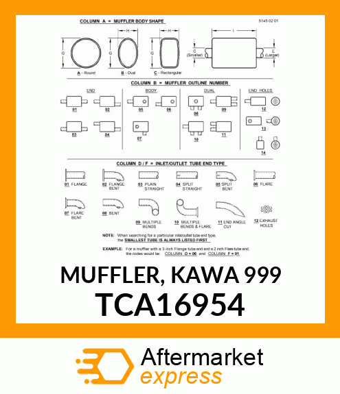 MUFFLER, KAWA 999 TCA16954