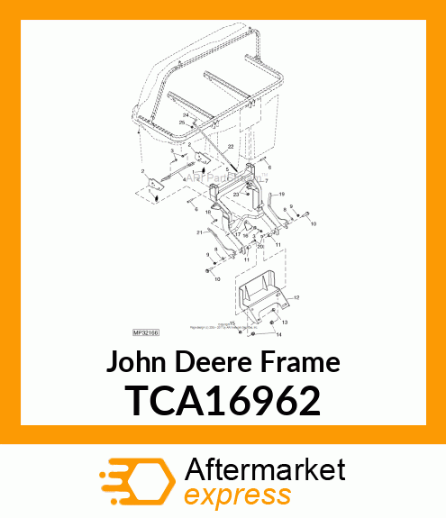 FRAME, WELDMENT, 3 BAG MCS HOPPER TCA16962