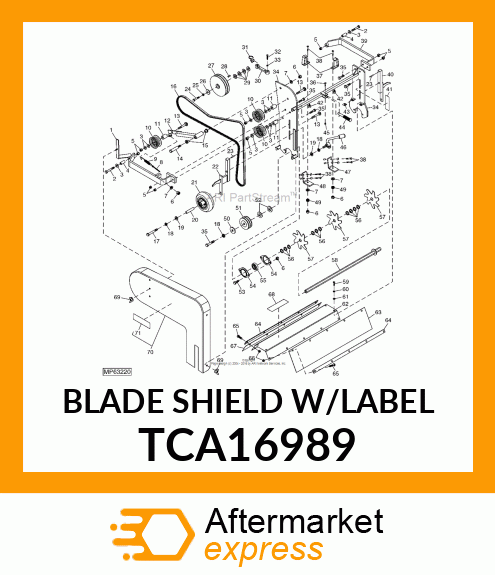BLADE SHIELD W/LABEL TCA16989