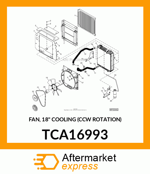 FAN, 18" COOLING (CCW ROTATION) TCA16993