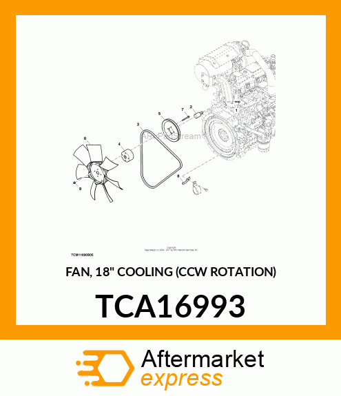 FAN, 18" COOLING (CCW ROTATION) TCA16993