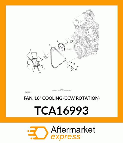 FAN, 18" COOLING (CCW ROTATION) TCA16993