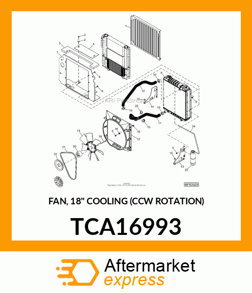 FAN, 18" COOLING (CCW ROTATION) TCA16993