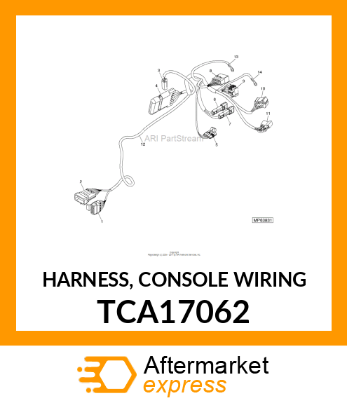 HARNESS, CONSOLE WIRING TCA17062
