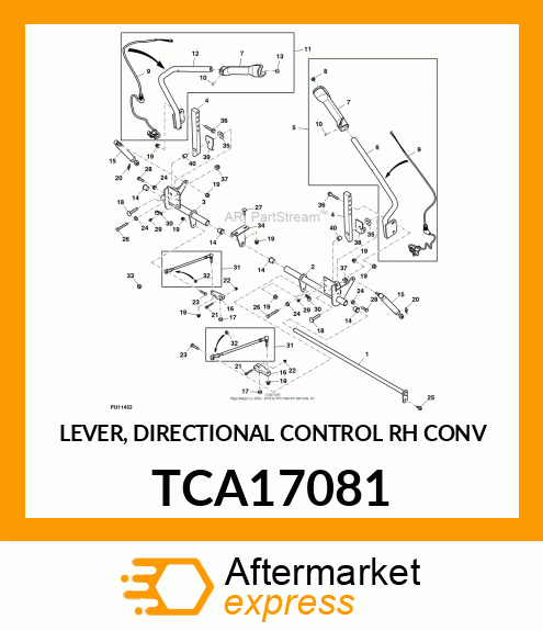 LEVER, DIRECTIONAL CONTROL RH CONV TCA17081