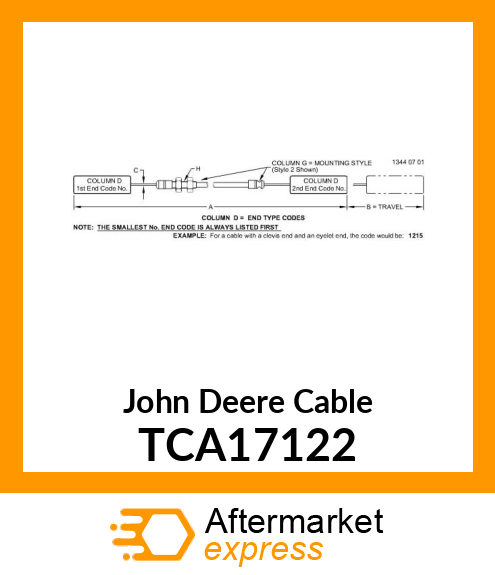 CABLE, THROTTLE TCA17122