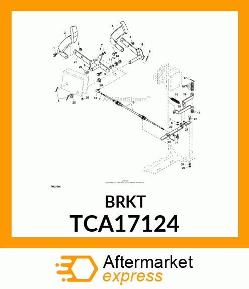 LEVER, WELDED FORWARD PEDAL TCA17124