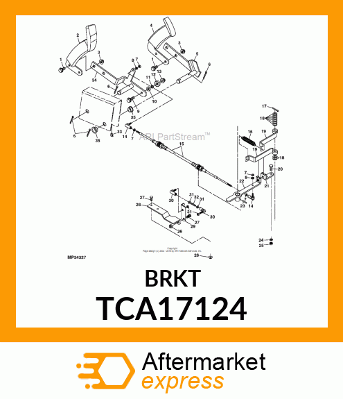 LEVER, WELDED FORWARD PEDAL TCA17124