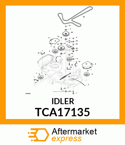 SHEAVE, IDLER ASSY (175DIA.) TCA17135