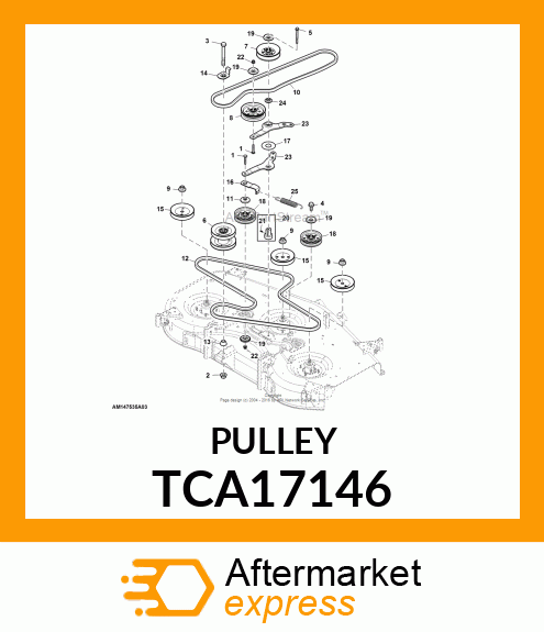 PULLEY, BACKSIDE IDLER (4" DIA) TCA17146