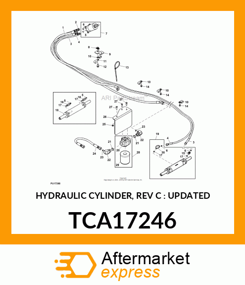 HYDRAULIC CYLINDER, REV C : UPDATED TCA17246