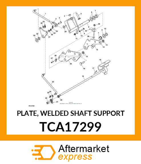 PLATE, WELDED SHAFT SUPPORT TCA17299