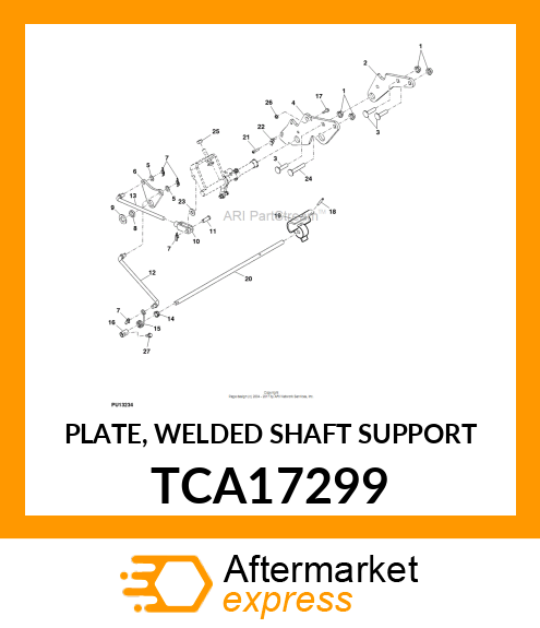 PLATE, WELDED SHAFT SUPPORT TCA17299