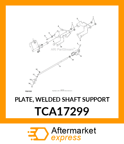 PLATE, WELDED SHAFT SUPPORT TCA17299