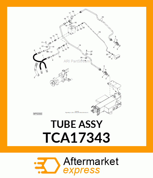 LINE, HYDRAULIC OIL TCA17343