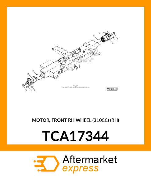 MOTOR, FRONT RH WHEEL (310CC) (RH) TCA17344