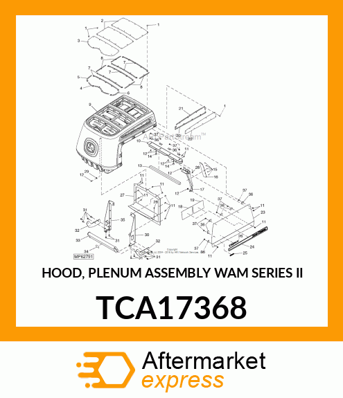 HOOD, PLENUM ASSEMBLY WAM SERIES II TCA17368