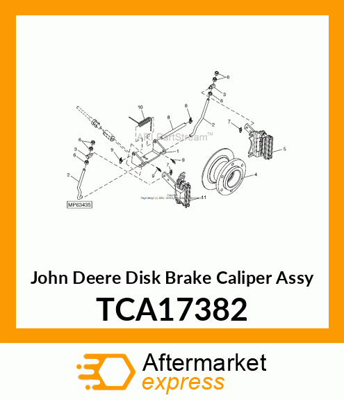 TCA17383KE CALIPER ASSY CW TCA17382