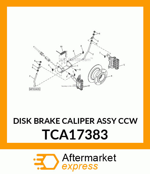 DISK BRAKE CALIPER ASSY CCW TCA17383