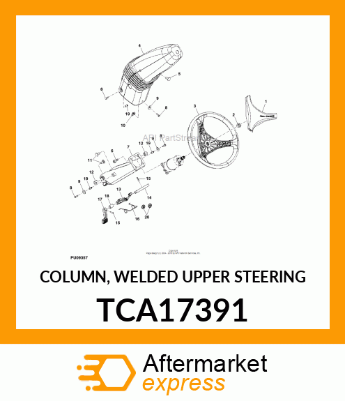 COLUMN, WELDED UPPER STEERING TCA17391