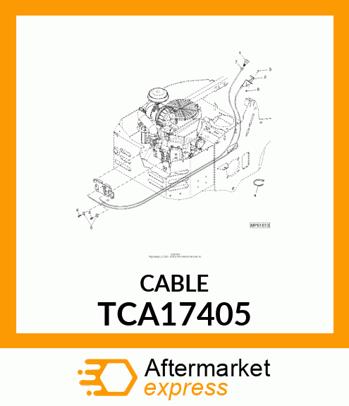 THROTTLE CABLE TCA17405