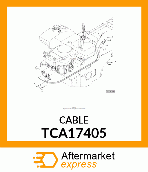 THROTTLE CABLE TCA17405