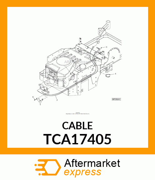 THROTTLE CABLE TCA17405