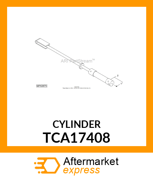 HYDRAULIC CYLINDER, FRONT WING LIFT TCA17408