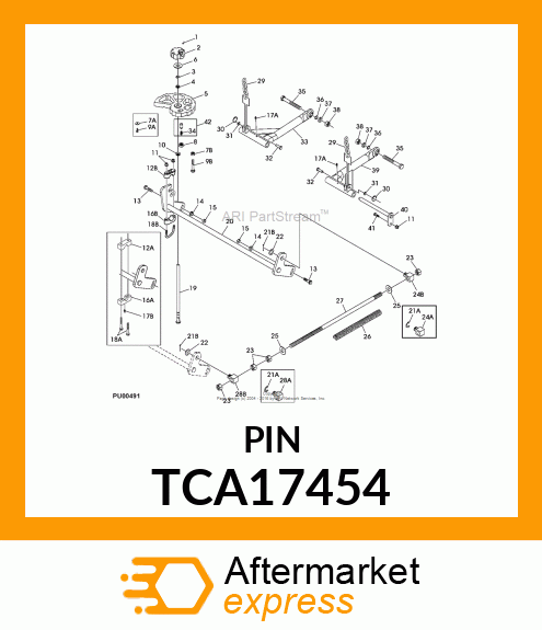 DECK PUSH ARM PIN TCA17454