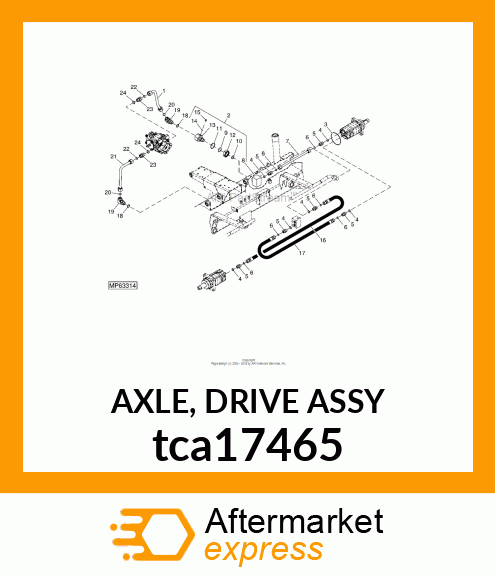 AXLE, DRIVE ASSY tca17465