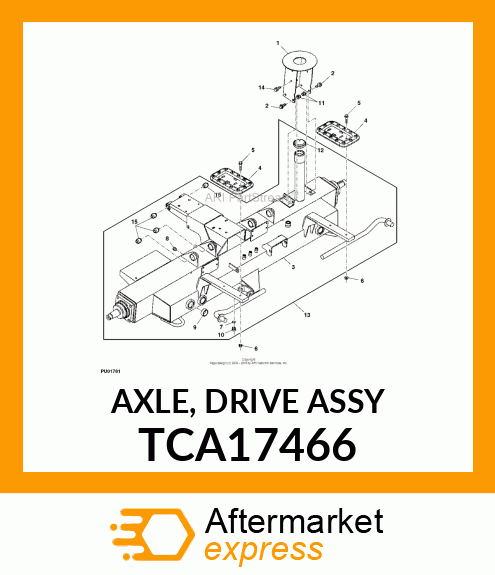 AXLE, DRIVE ASSY TCA17466