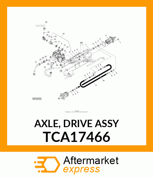 AXLE, DRIVE ASSY TCA17466
