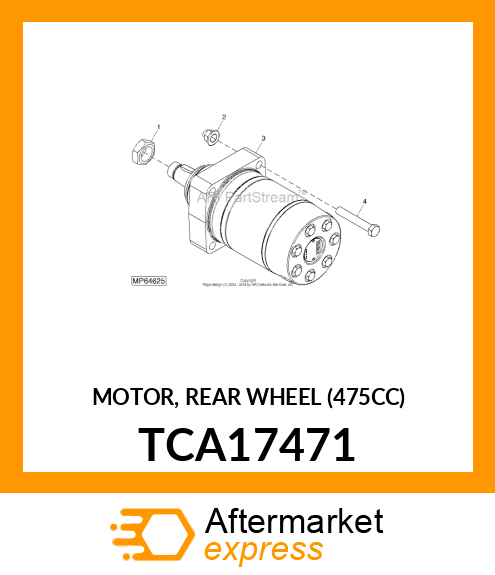 MOTOR, REAR WHEEL (475CC) TCA17471