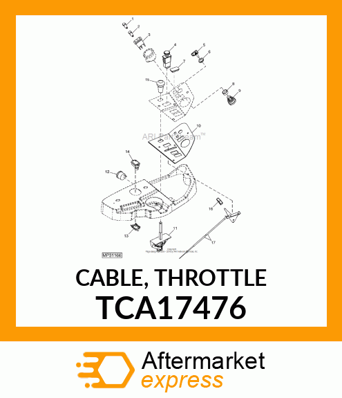 CABLE, THROTTLE TCA17476