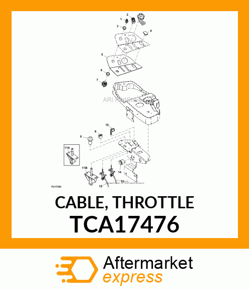 CABLE, THROTTLE TCA17476