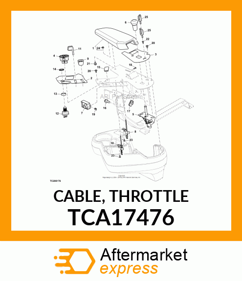 CABLE, THROTTLE TCA17476