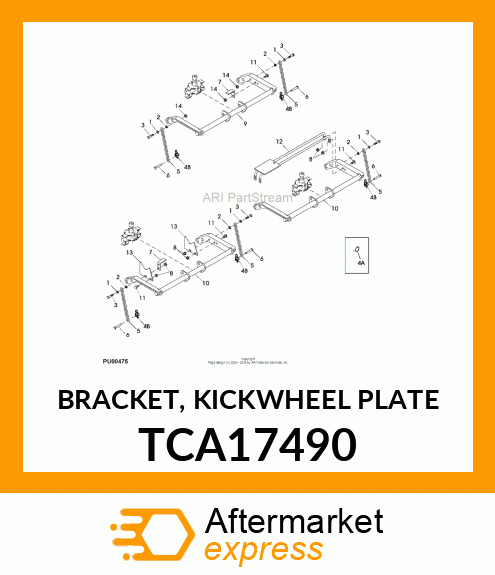 BRACKET, KICKWHEEL PLATE TCA17490